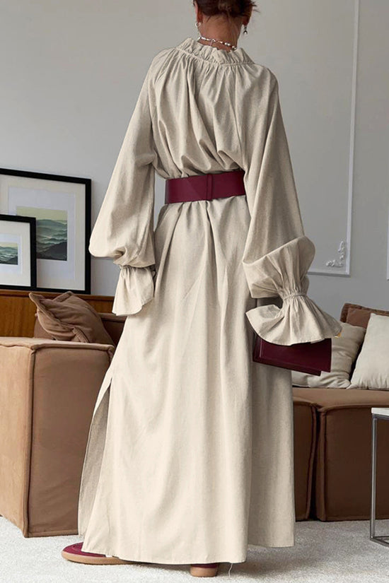 Elegant Long Sleeve Midi Dress