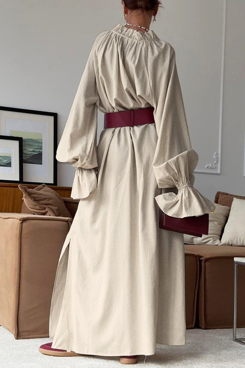 Elegant Long Sleeve Midi Dress
