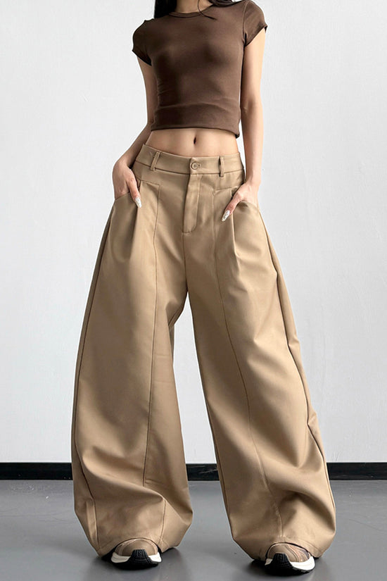 Oversized Wide-Leg Casual Pants