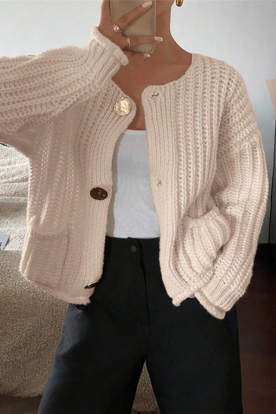 Knit Button-Up Cardigan