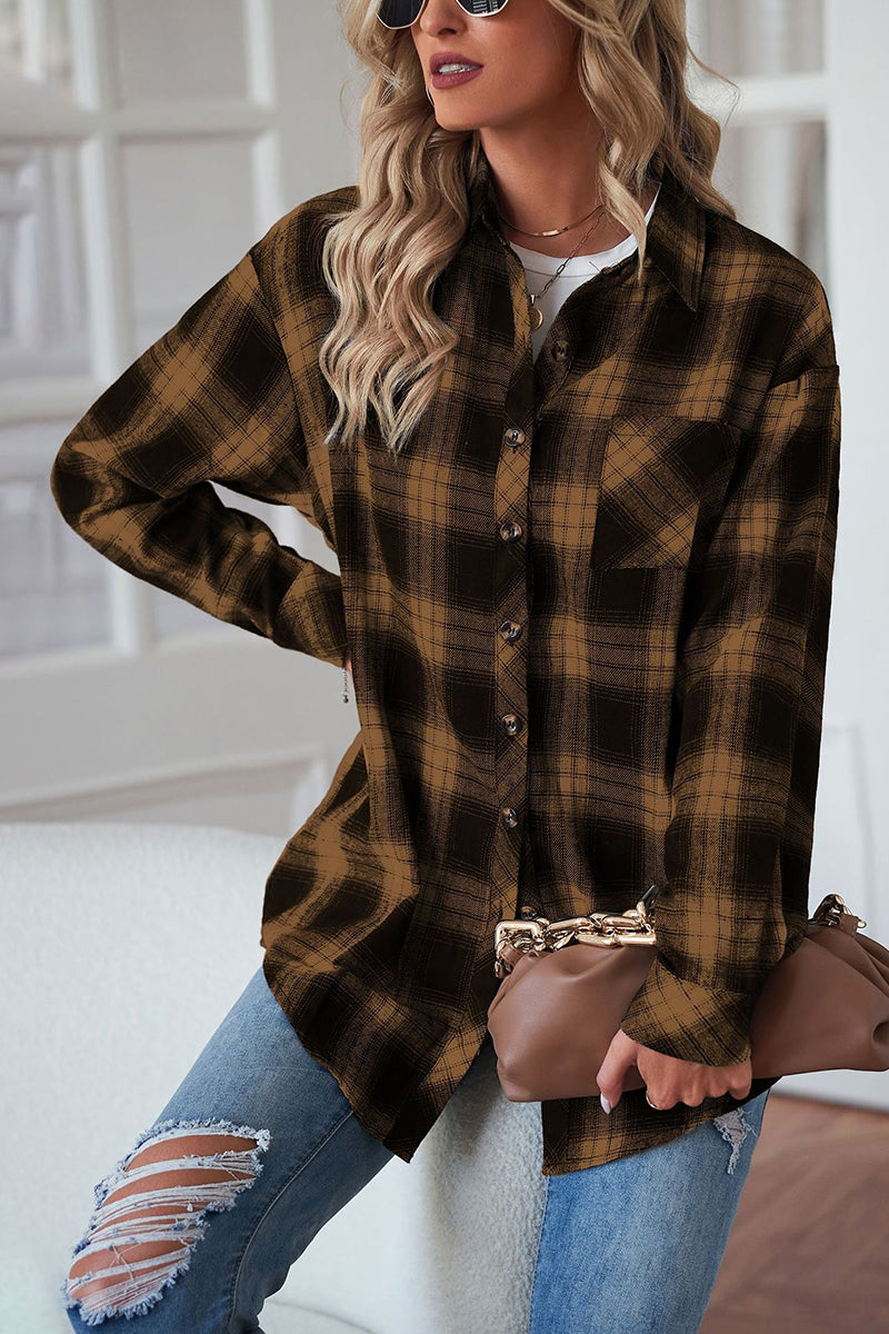 Casual Plaid Long Sleeve Shirt