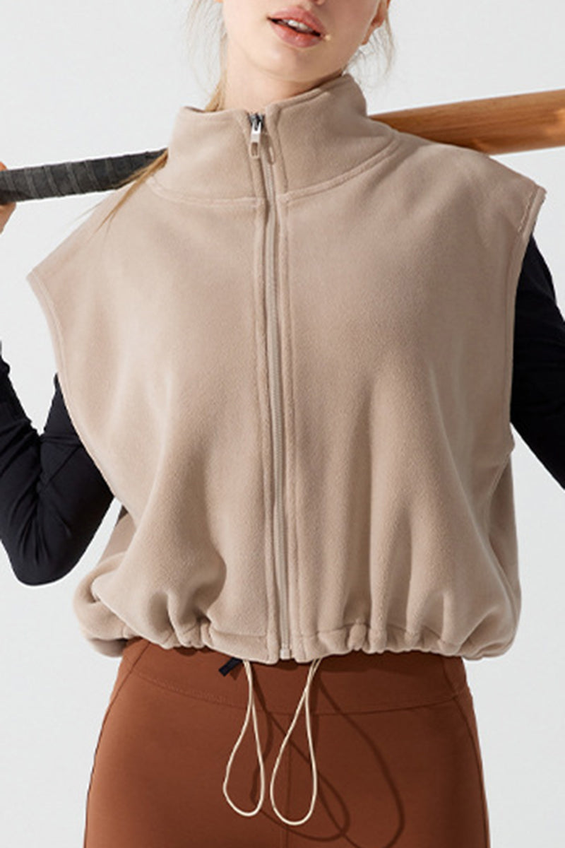 Zip-Up Sleeveless Vest