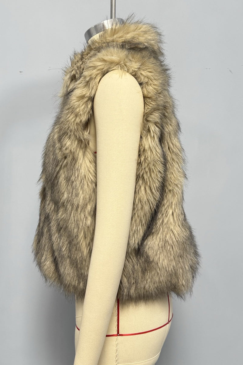 Plush Faux Fur Sleeveless Vest