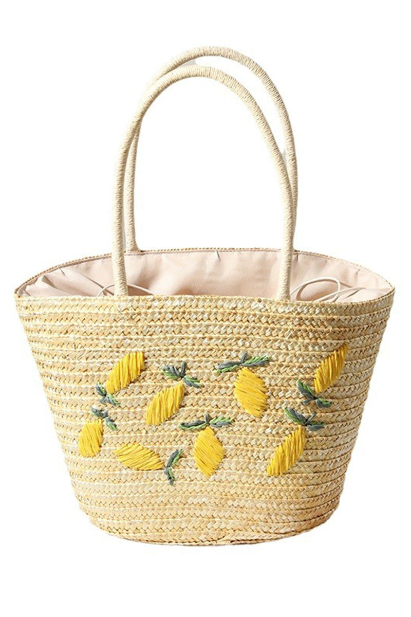 Fruit-Inspired Woven Tote Bag