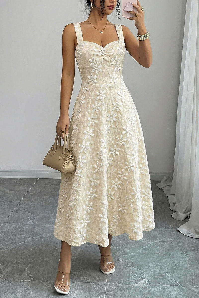 Elegant Sleeveless Floral Casual Dress