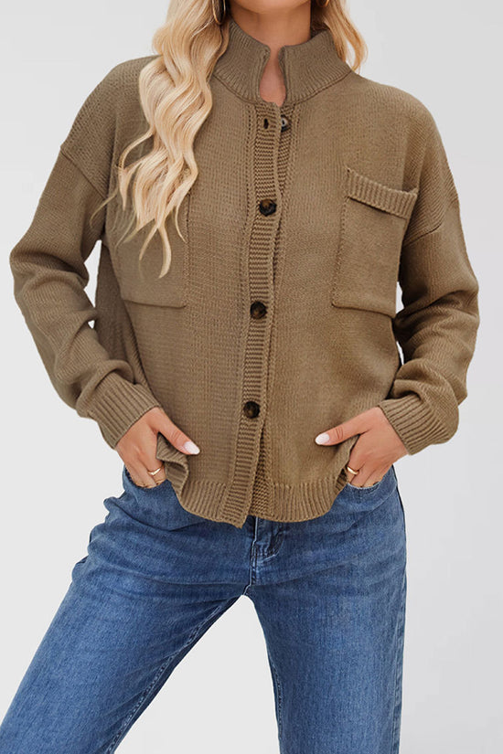 Button-Up Pocket Cardigan