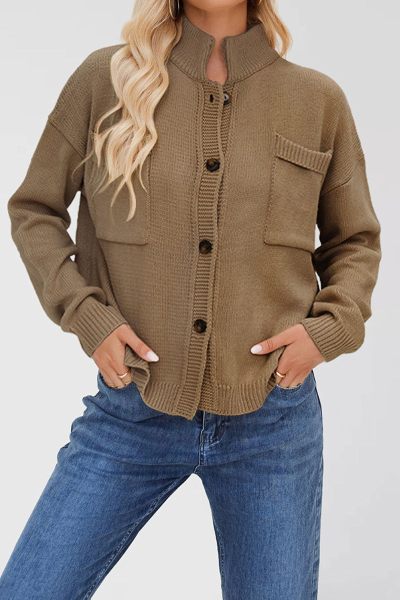 Button-Up Pocket Cardigan