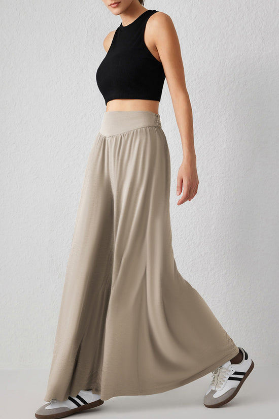 Flowing Wide-Leg Casual Pants