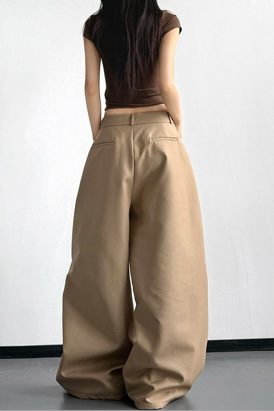 Oversized Wide-Leg Casual Pants