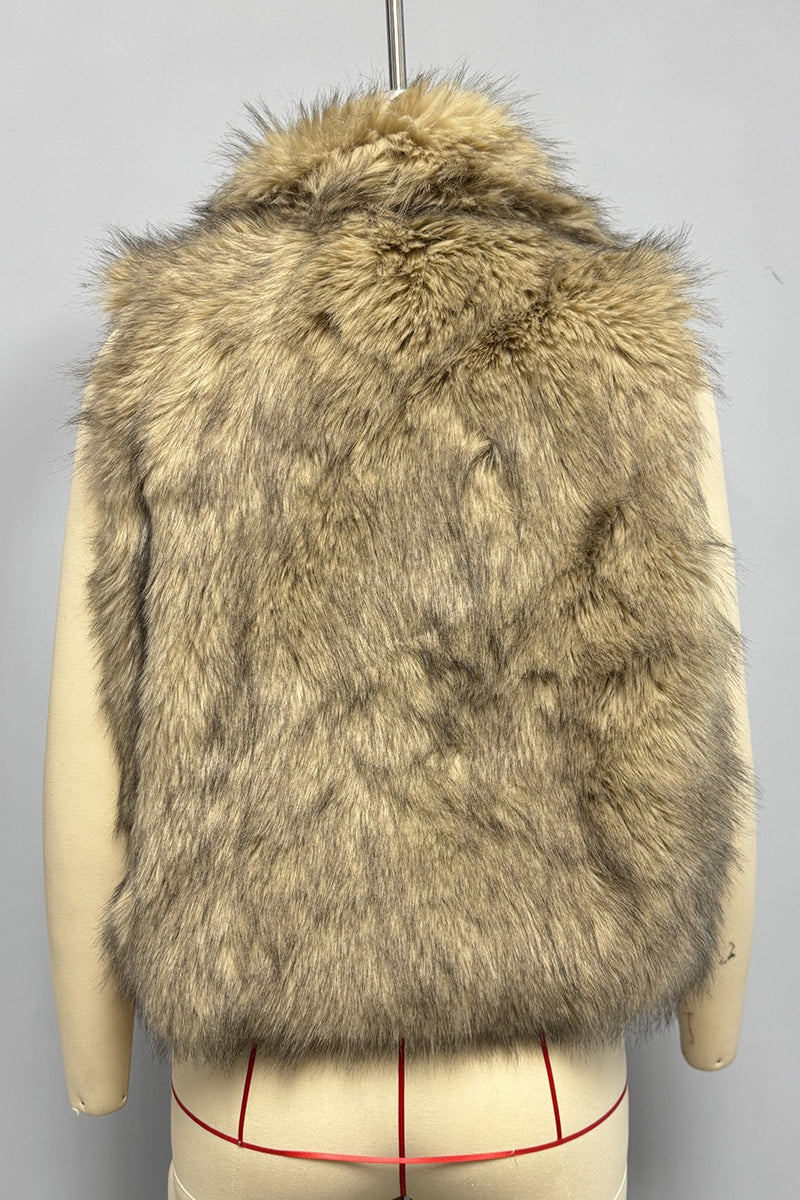 Plush Faux Fur Sleeveless Vest