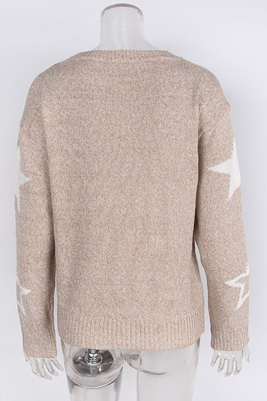 Star Patterned Casual Sweater