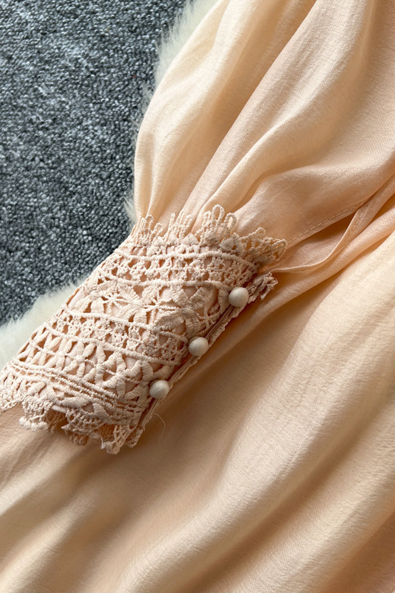 Elegant Lace Detail Casual Dress