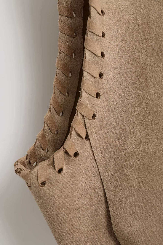 Whipstitch Detail Sleeveless Vest