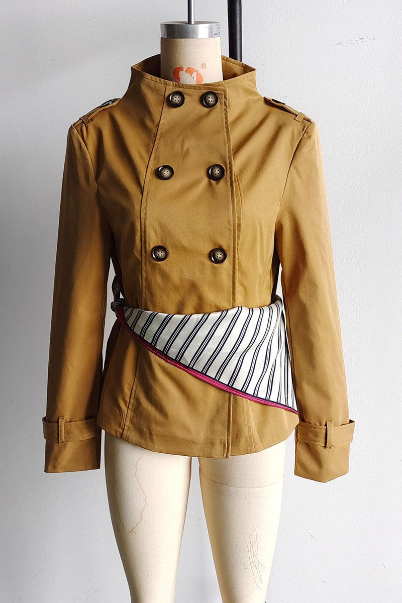 Double-Breasted Belted Jacket