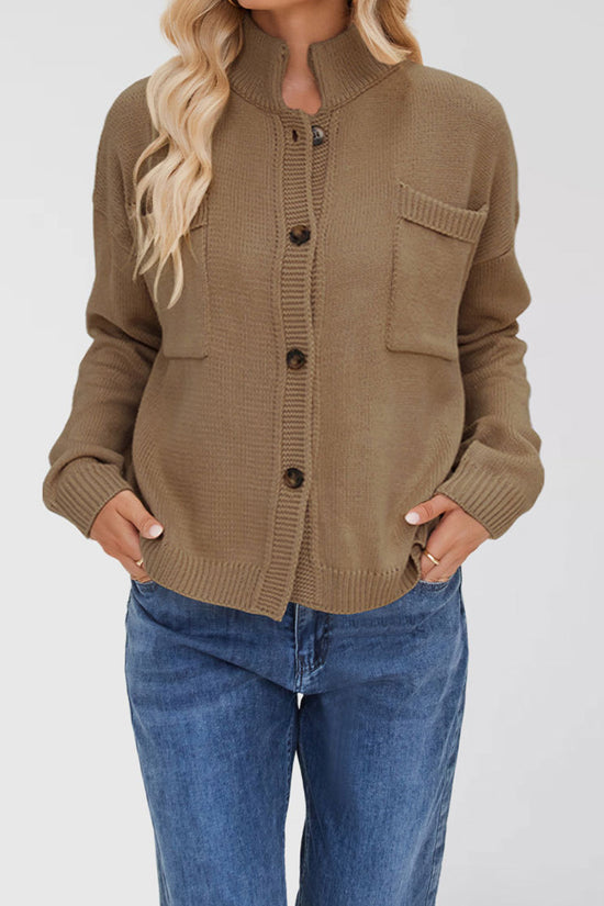 Button-Up Pocket Cardigan