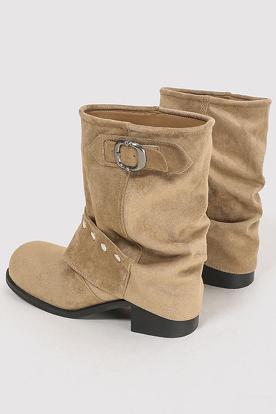 Chic Buckle Ankle Boots