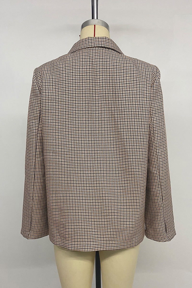 Classic Check Double-Breasted Blazer