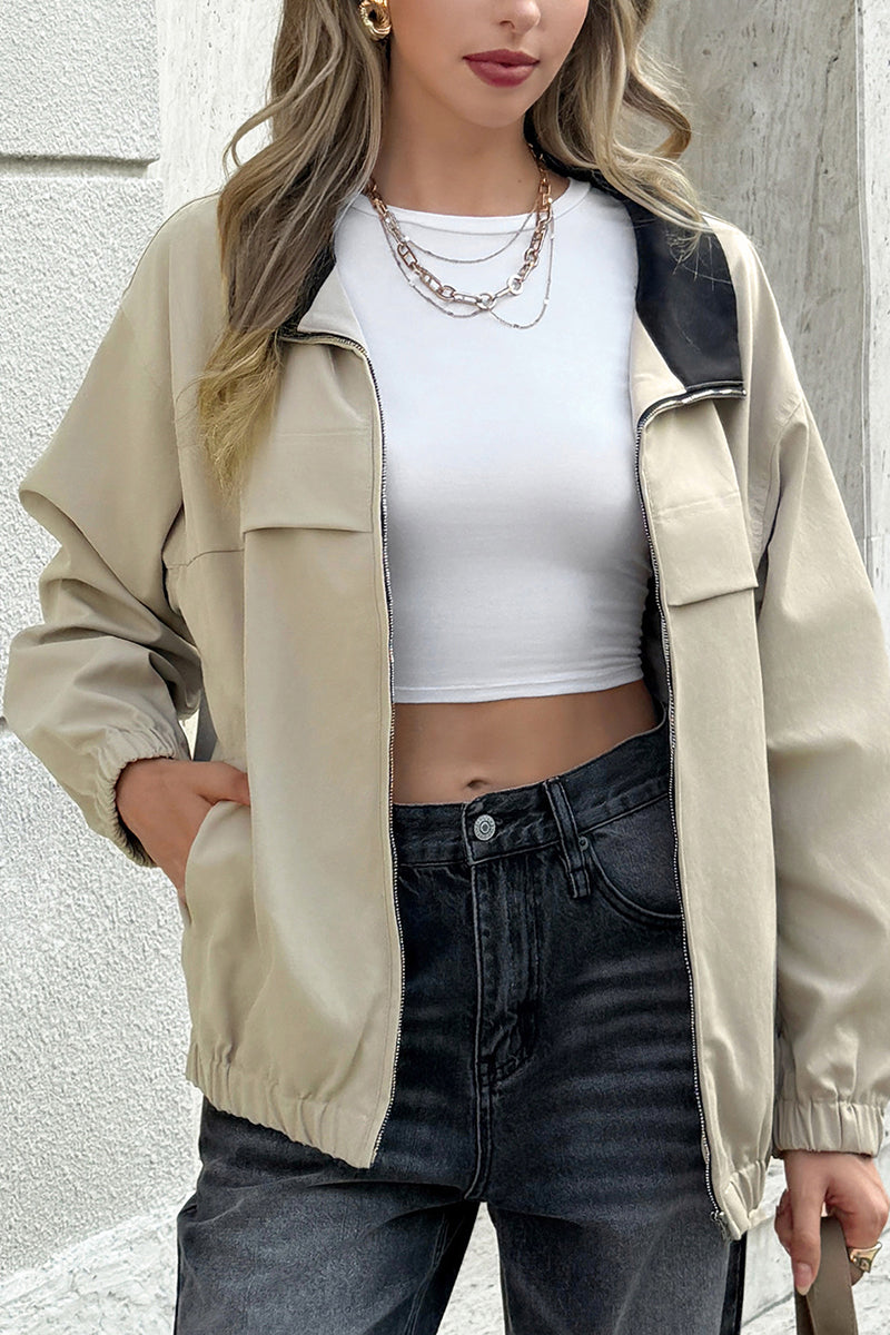 Chic Oversized Zip-Up Jacket