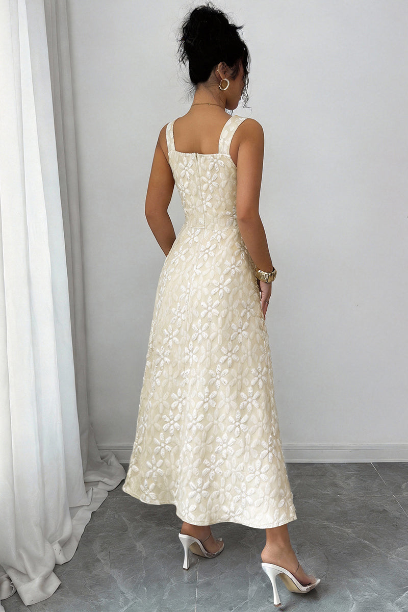 Elegant Sleeveless Floral Casual Dress