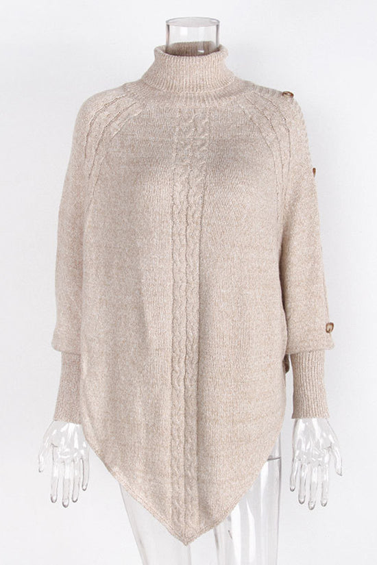 Cozy Cable Knit Buttoned Shrug