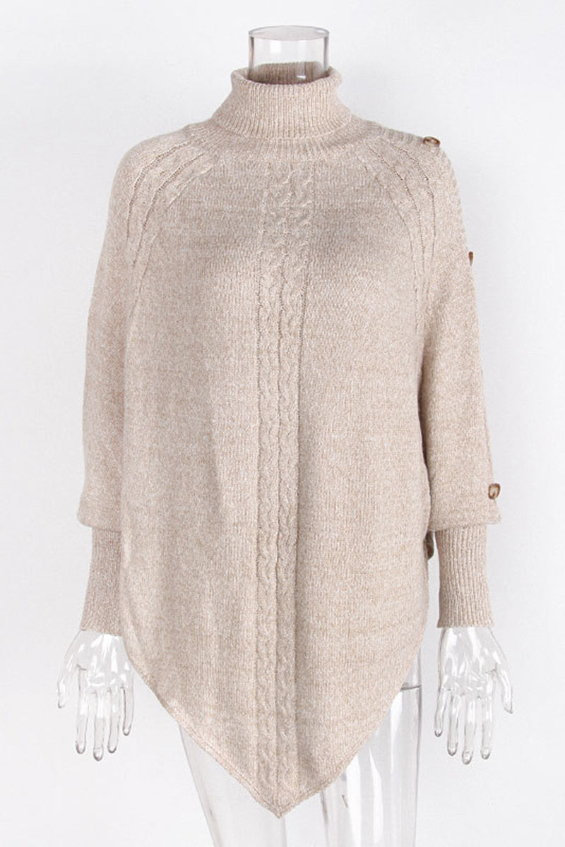 Cozy Cable Knit Buttoned Shrug