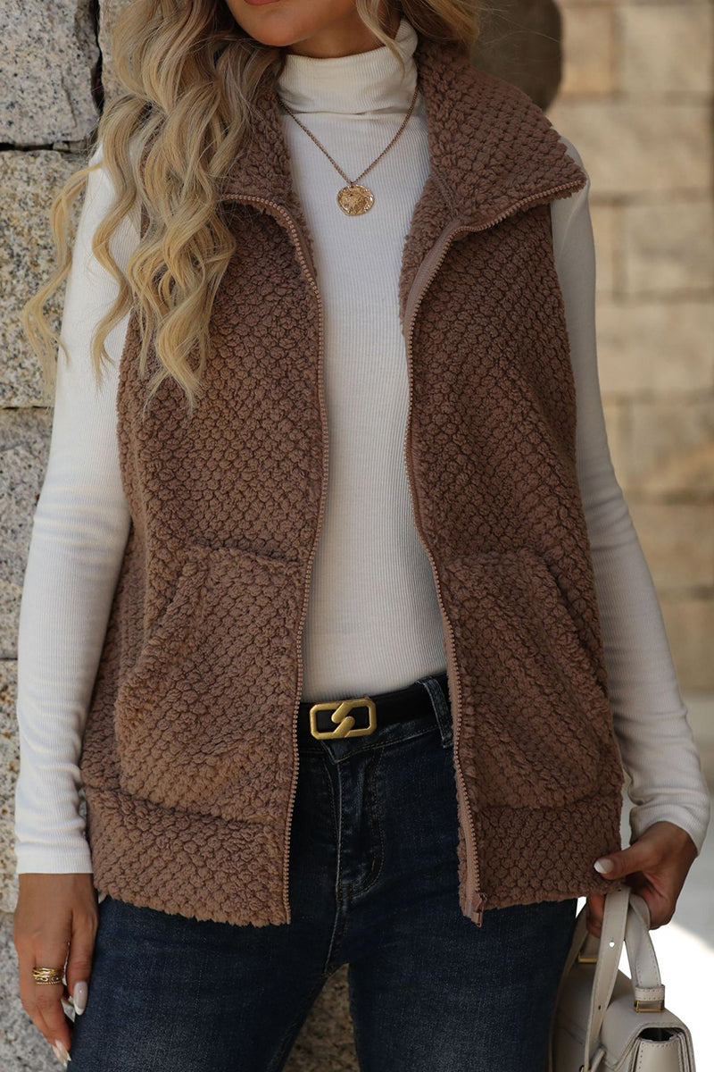 Cozy Textured Sleeveless Vest