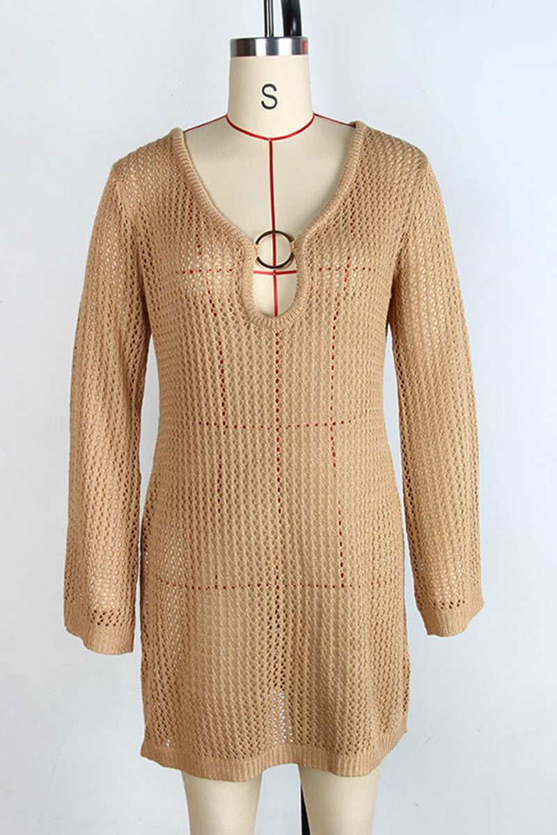 Open-Knit Ring Accent Cover-Up