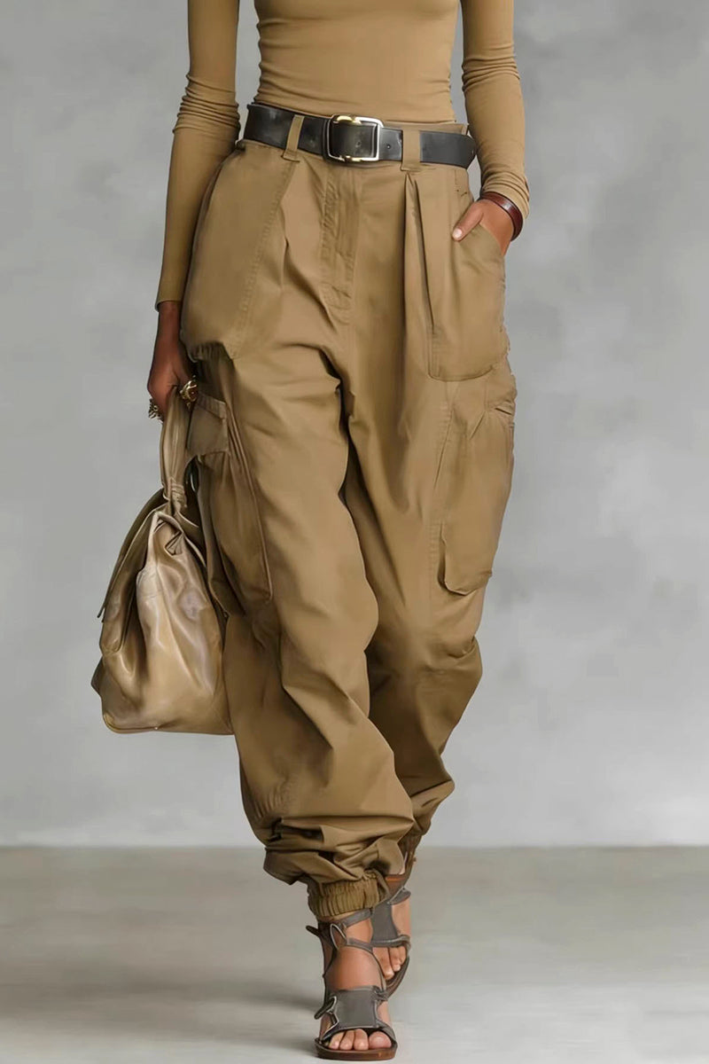 High-Waist Relaxed Cargo Pants