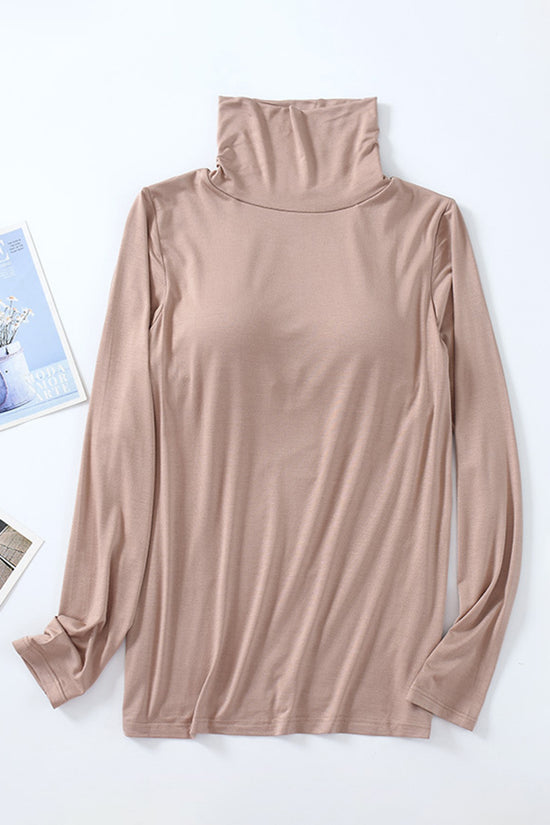 High Neck Long Sleeve Bodycon Top