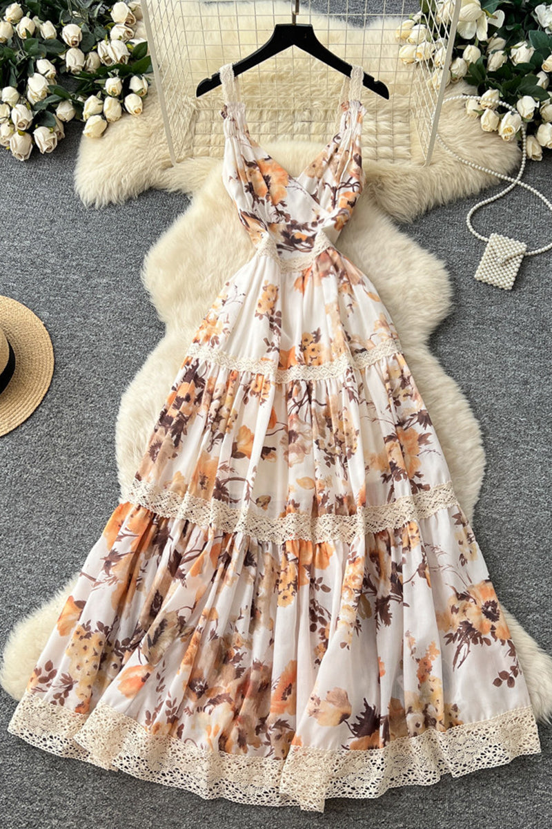 Floral Sleeveless Maxi Dress