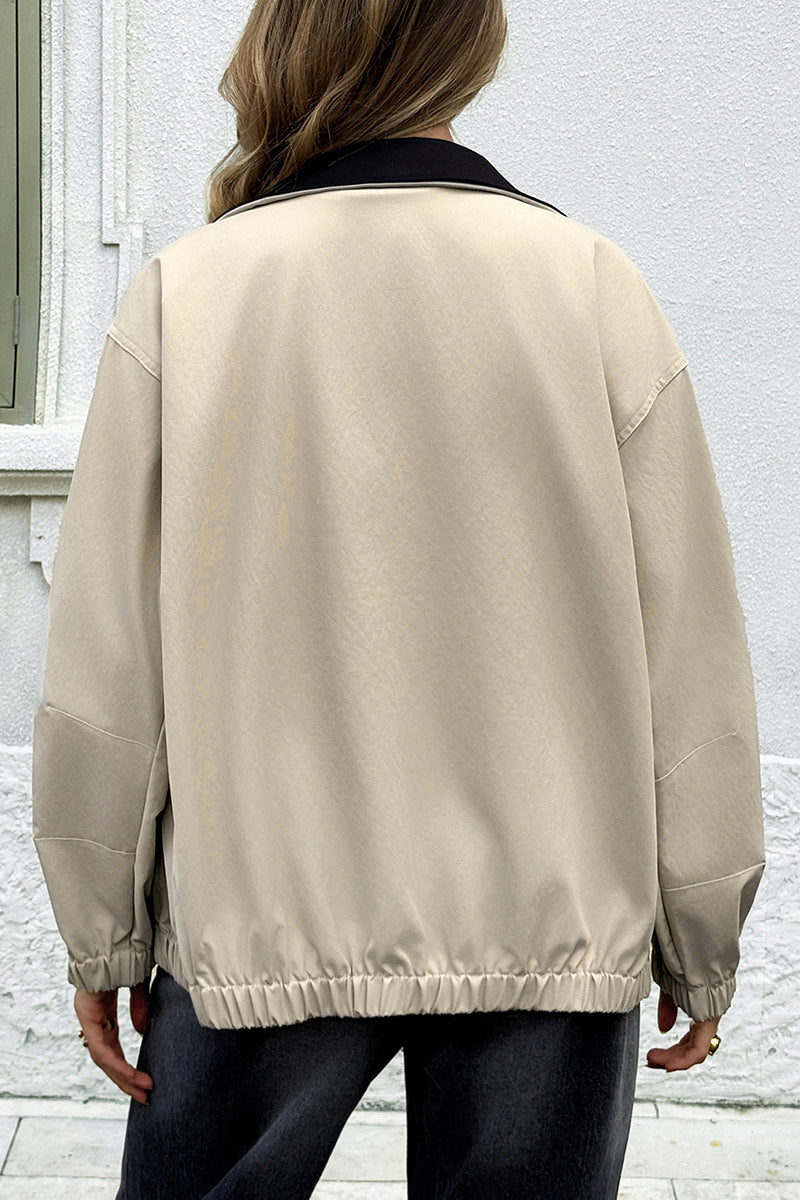 Chic Oversized Zip-Up Jacket