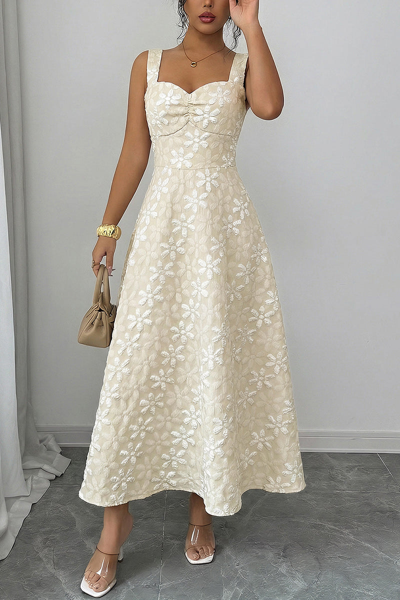 Elegant Sleeveless Floral Casual Dress