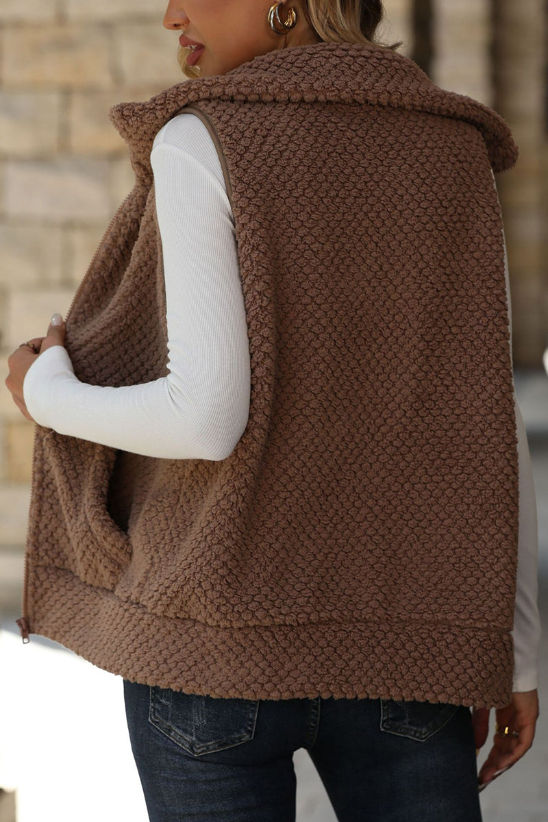 Cozy Textured Sleeveless Vest