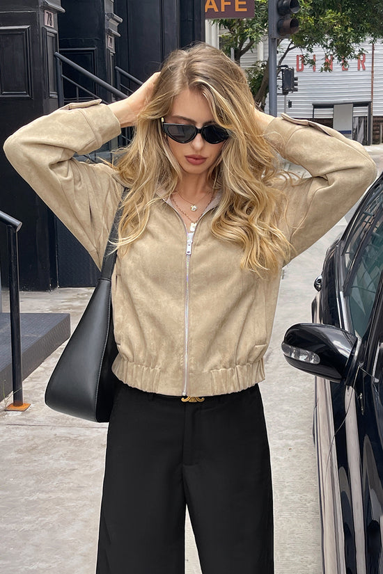 Chic Tailored Zip-Up Jacket