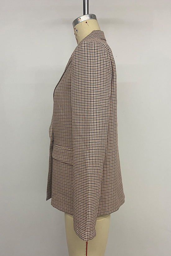 Classic Check Double-Breasted Blazer