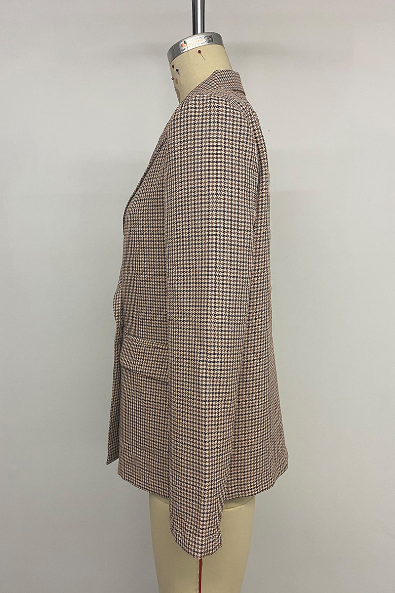 Classic Check Double-Breasted Blazer