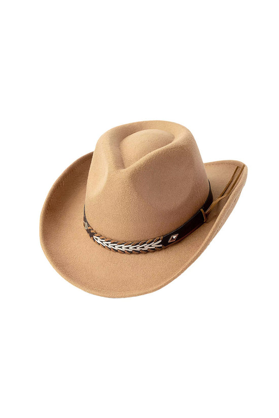 Western Style Braided Band Cowboy Hat