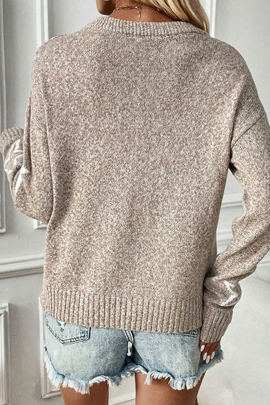 Star Patterned Casual Sweater
