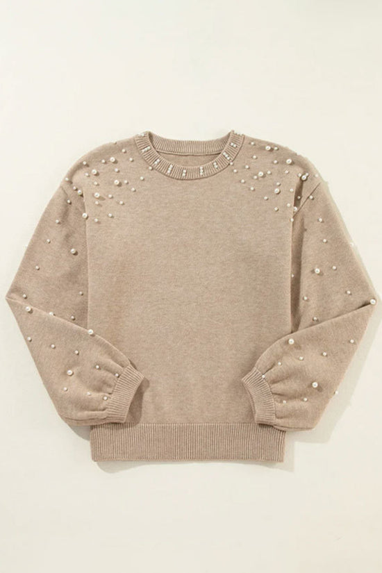 Elegant Pearl Embellished Sweater
