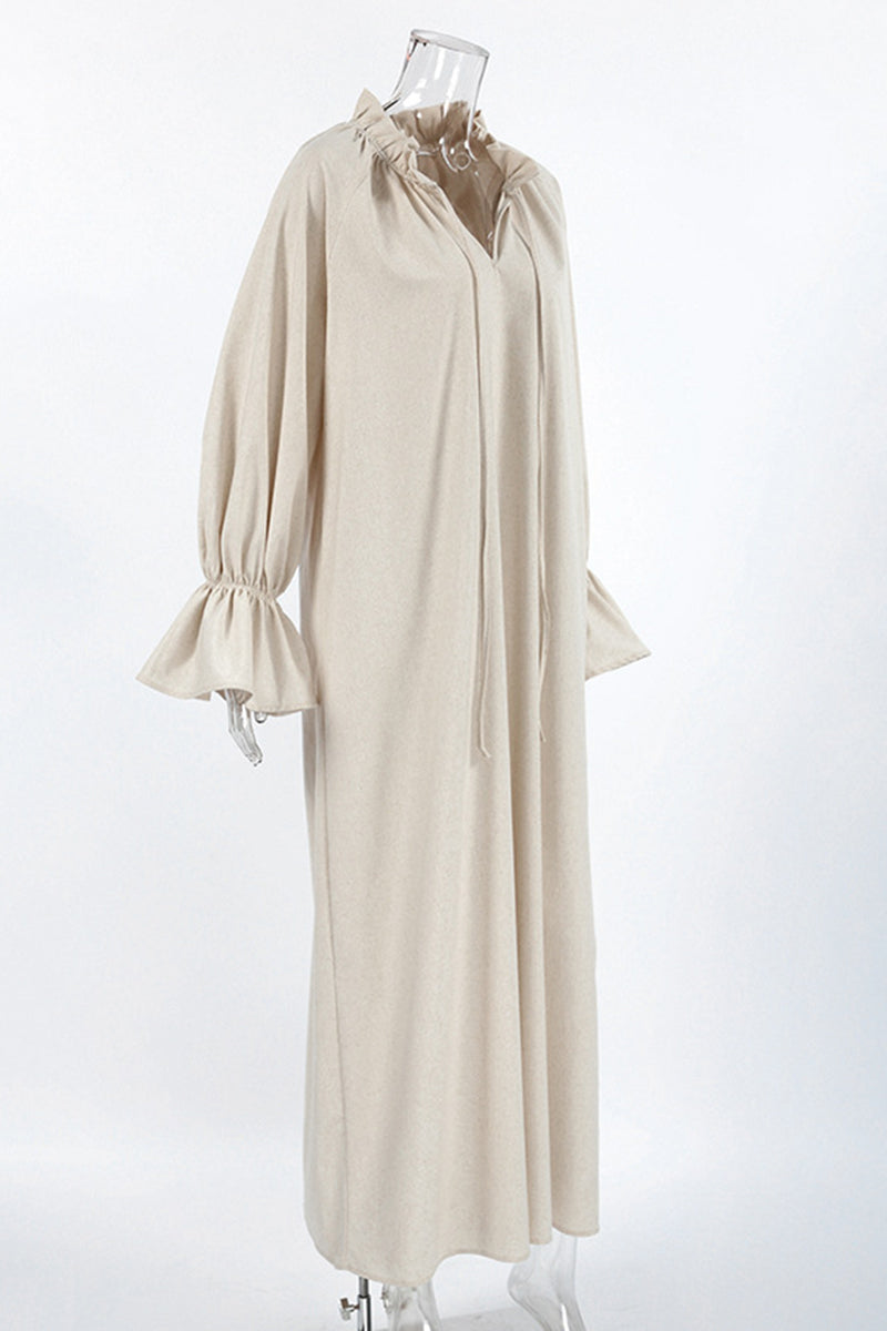 Elegant Long Sleeve Midi Dress