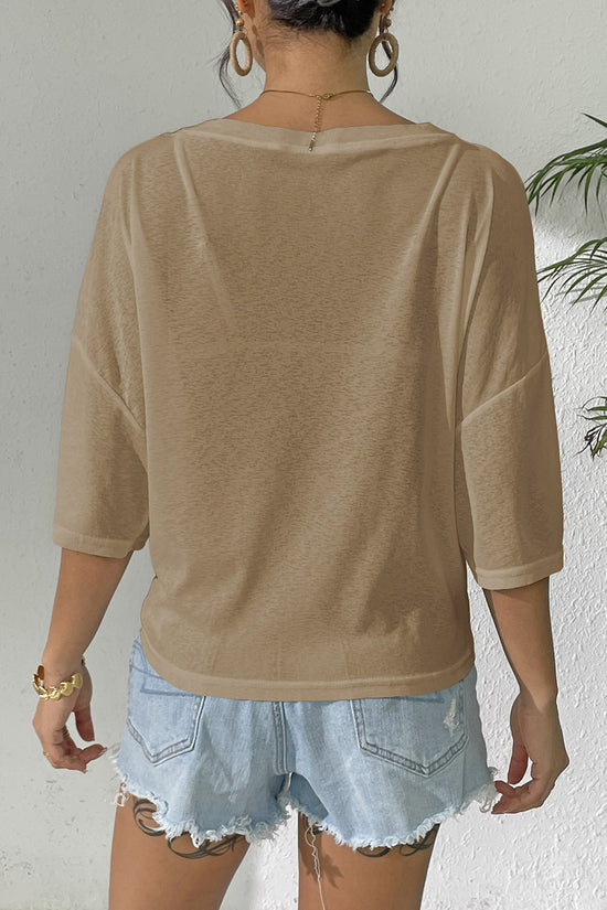 Off-Shoulder Tie Front Beach Cover-Up