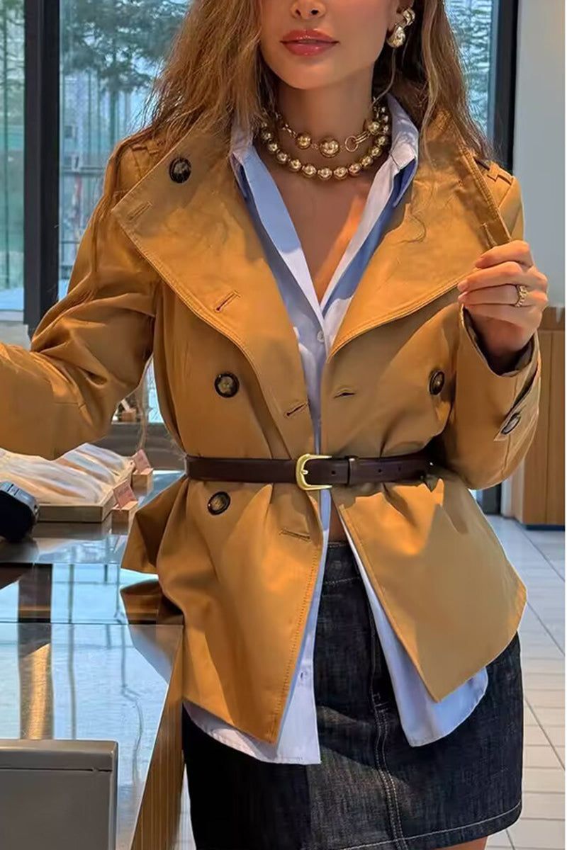 Double-Breasted Belted Jacket