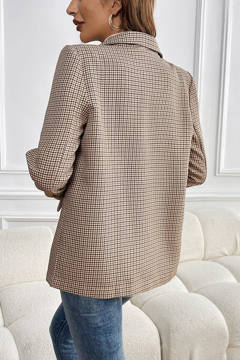 Classic Check Double-Breasted Blazer