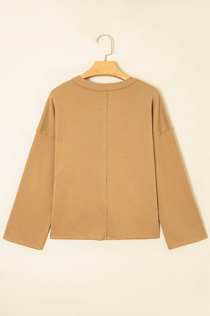 Heart Detail Patchwork Sweatshirt