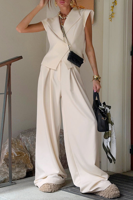 Chic Wide-Leg Suit Set