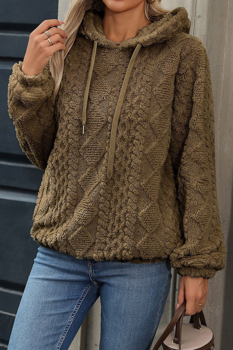 Cozy Textured Hooded Sweatshirt