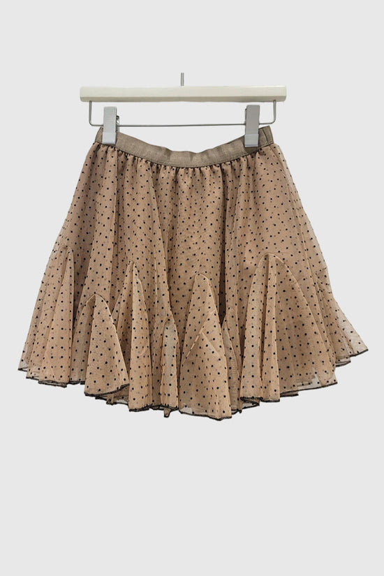 Polka Dot Flared Mini Skirt