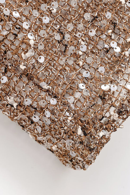 Glitter V-Neck Casual Sequin Dress