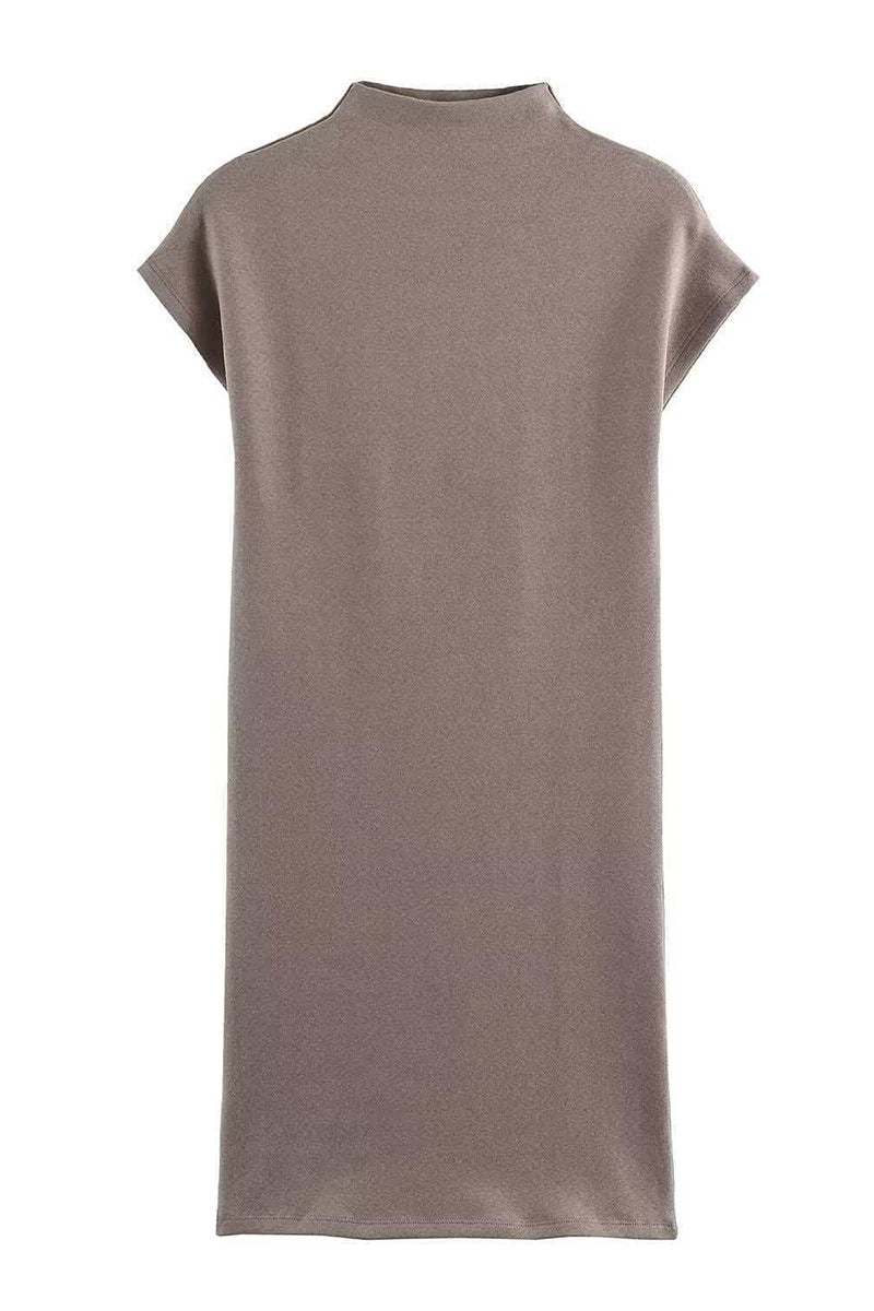 Sleek High-Neck Sleeveless Bodycon Dress