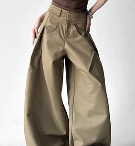 Wide-Leg Statement Casual Pants